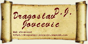 Dragoslav Jovčević vizit kartica